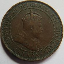 Load image into Gallery viewer, 1908 King Edward VII Canada One Cent Coin
