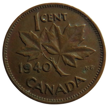 Load image into Gallery viewer, 1940 King George VI Canada One Cent Coin
