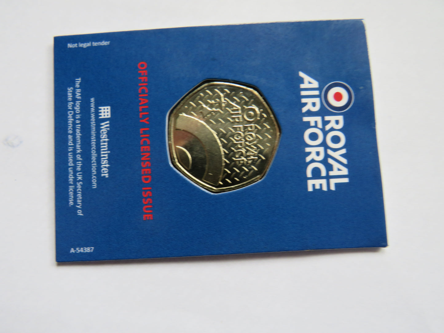 Royal Air Force Wellington 1936 Vickers In Shape of 50p By Westminster
