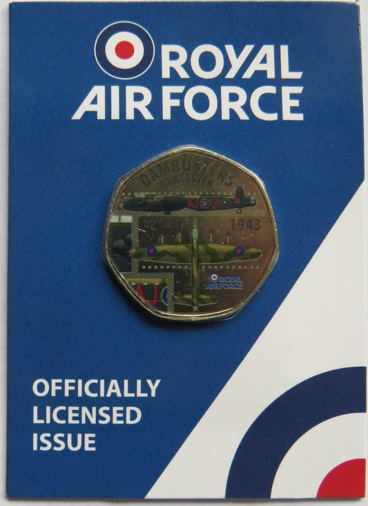 Royal Air Force Dambusters Lancaster 1943 In Shape of 50p By Westminster