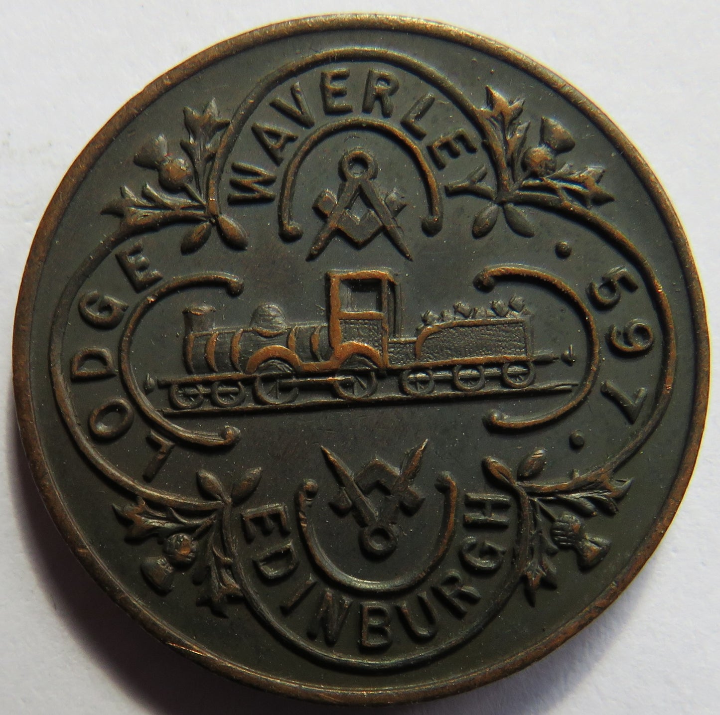 Lodge Waverly 597 Edinburgh Masonic Mark Token
