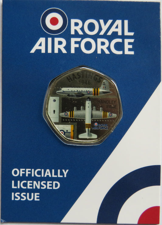 Royal Air Force Hastings 1946 Handley Page Coin In Shape of 50p By Westminster