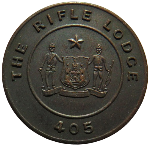 The Rifle Lodge No 405 Masonic Mark Token