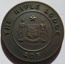 Load image into Gallery viewer, The Rifle Lodge No 405 Masonic Mark Token
