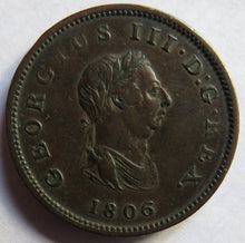 Load image into Gallery viewer, 1806 King George III Halfpenny Coin - Great Britain
