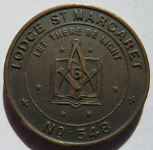 Load image into Gallery viewer, Lodge St Margaret No 548 Masonic Mark Token
