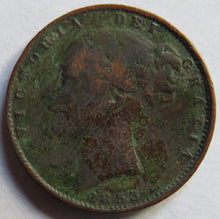 Load image into Gallery viewer, 1853 Queen Victoria Young Head Farthing Coin - Great Britain
