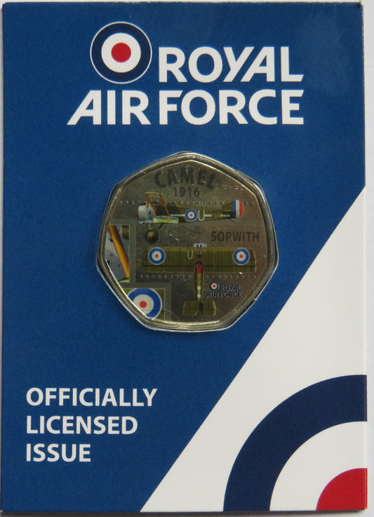 Royal Air Force Camel 1916 Sopwith Coin In Shape of 50p By Westminster