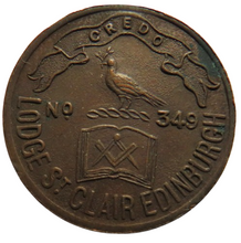 Load image into Gallery viewer, Lodge St Clair Edinburgh No 349 Masonic Mark Token
