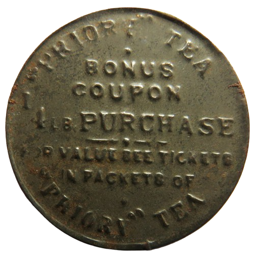 Vintage "Priory Tea" Bonus Coupon Token