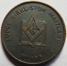 Load image into Gallery viewer, Lodge Kirkliston Maitland No 482 Vintage Masonic Token
