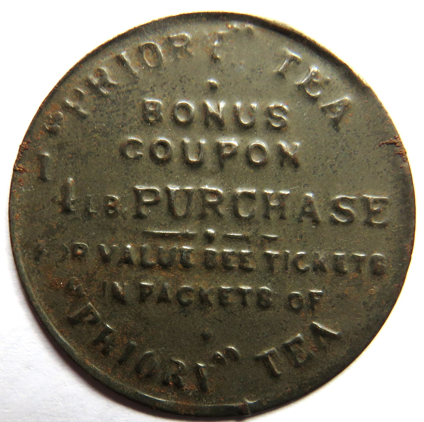 Vintage "Priory Tea" Bonus Coupon Token