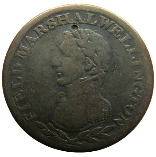 1812 Field Marshall Wellington Halfpenny Token
