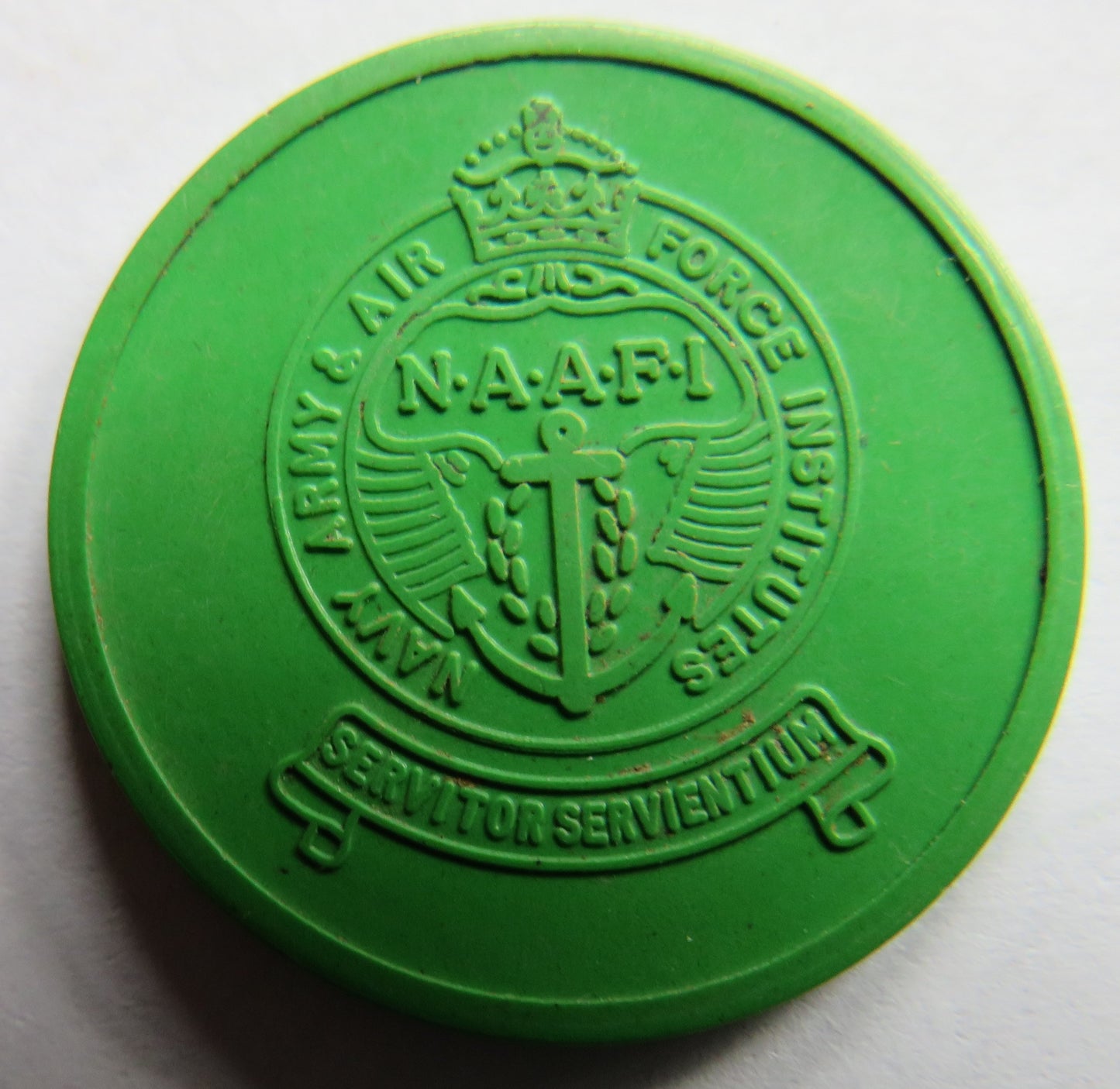 N.A.A.F.I. Egypt Green Plastic Vintage Token