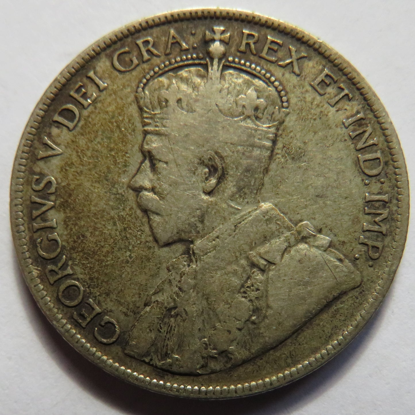 1917 King George V Newfoundland Silver 50 Cents Coin