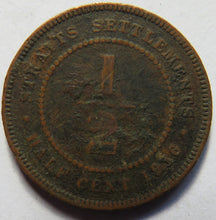 Load image into Gallery viewer, 1916 King George V Straits Settlements 1/2 Cent Coin
