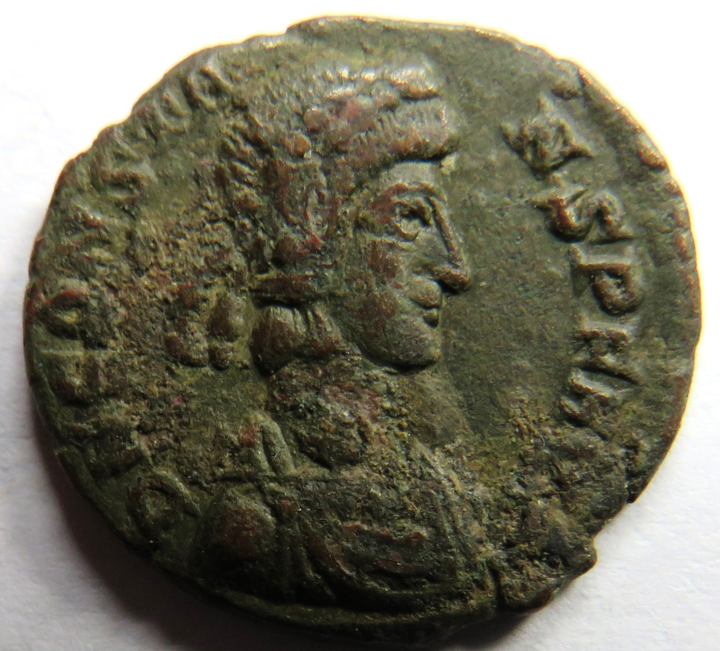 (348-350AD) Constans I Roman Coin Phoenix Standing on Globe