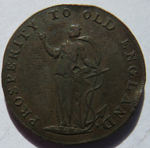 Load image into Gallery viewer, 18thC Halfpenny Token More Trade and Fewer Taxes / Prosperity To Old England
