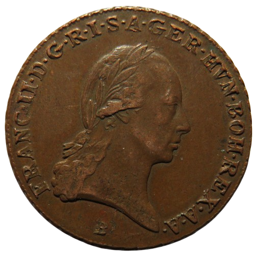 1799-B Austria 3 Kreuzers - Francis II Coin Traces of Lustre