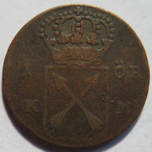 Load image into Gallery viewer, 1719 Sweden 1 Öre Kopparmynt Coin
