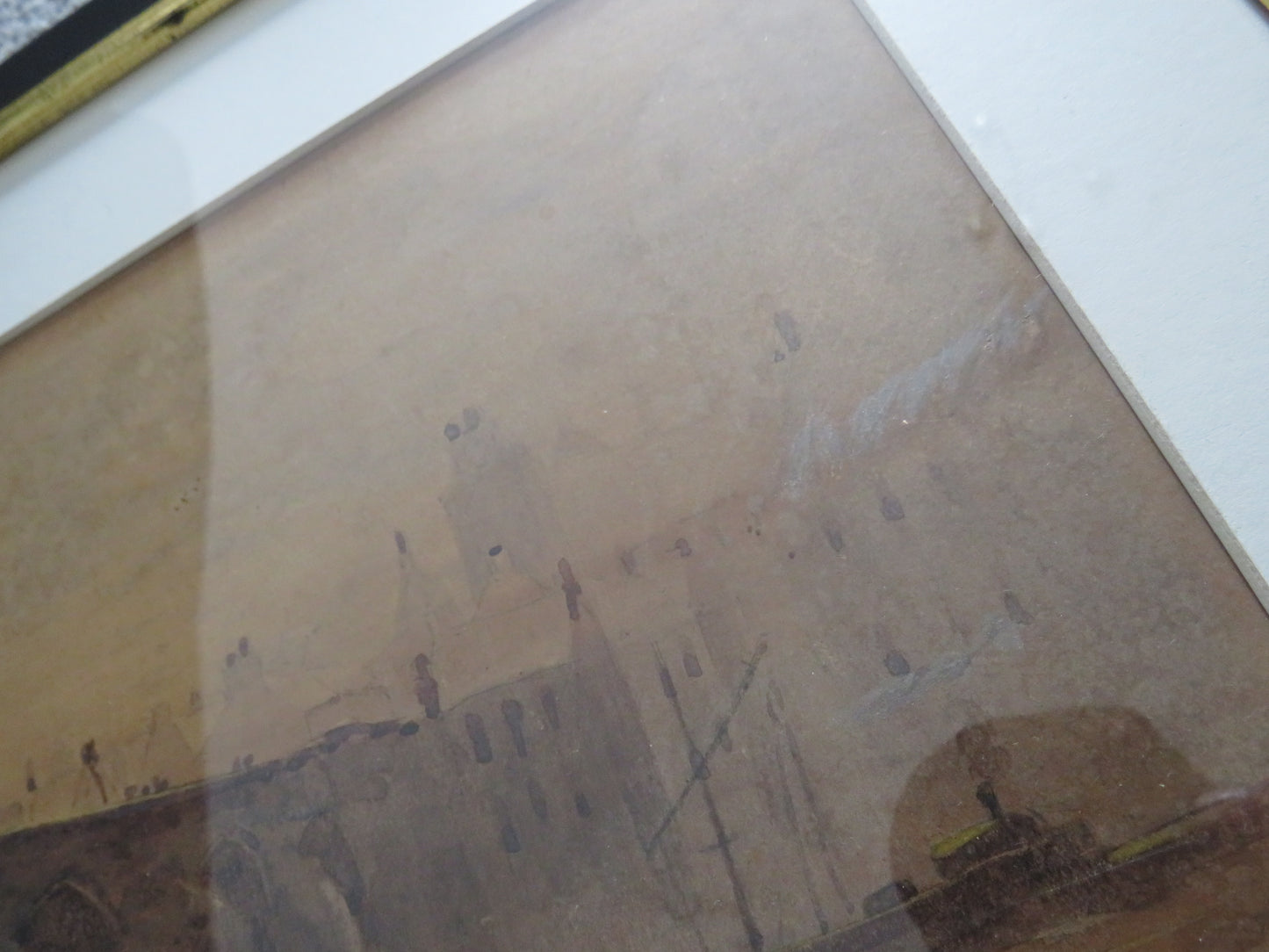 Antique Watercolour "Auld Brig O' Ayr" By A.E. Strathern Paisley Art Exhibition 1897