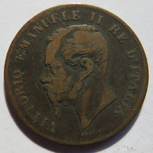 Load image into Gallery viewer, 1861 Italy 5 Centesimi Coin
