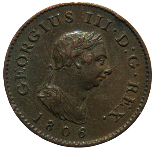 1806 King George III Farthing Coin - Great Britain