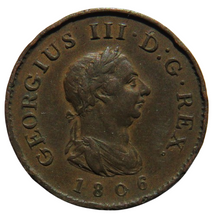 Load image into Gallery viewer, 1806 King George III Farthing Coin - Great Britain
