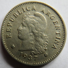 Load image into Gallery viewer, 1937 Argentina 10 Centavos Coin
