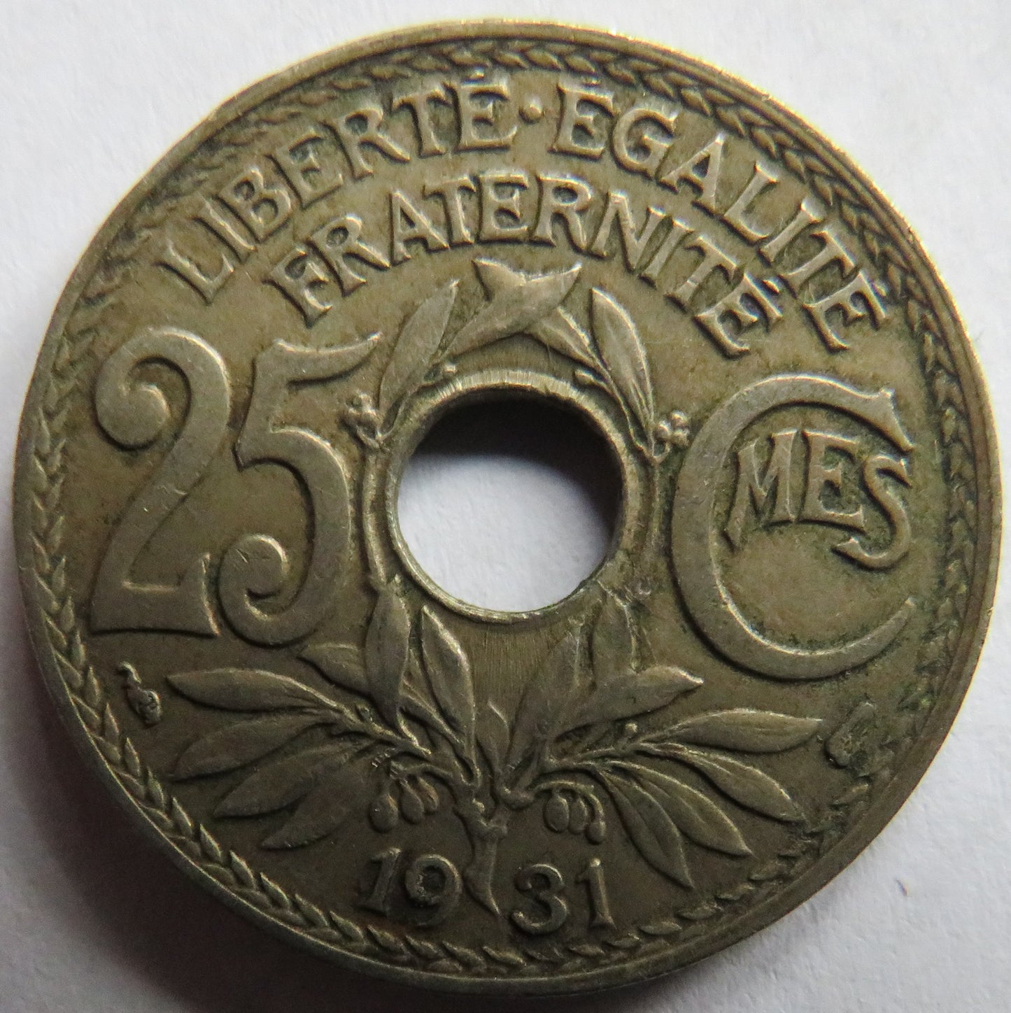 1931 France 25 Centimes Coin