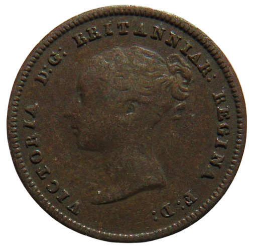 1844 Queen Victoria 1/2 Half-Farthing Coin - Great Britain