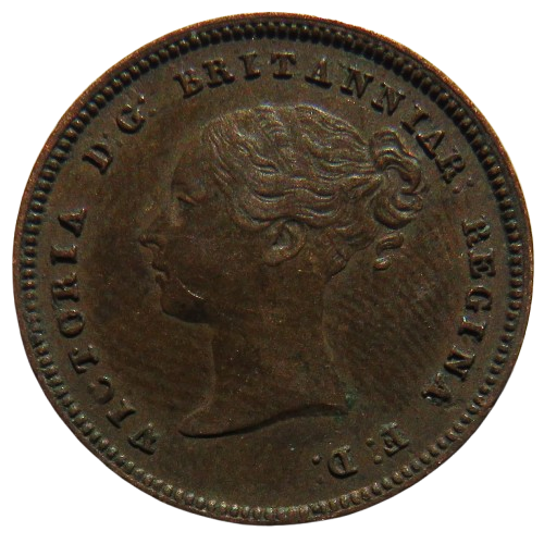 1844 Queen Victoria 1/2 Half-Farthing Coin - Great Britain