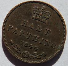 Load image into Gallery viewer, 1844 Queen Victoria 1/2 Half-Farthing Coin - Great Britain
