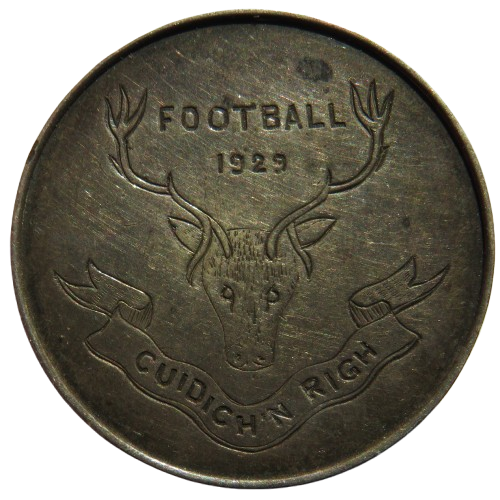 1929 Football Medal Seaforth Highlanders  Pte. H. Manderson 