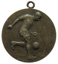 Load image into Gallery viewer, Antique Silver Football Medal - Not Engraved
