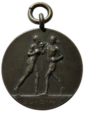 Load image into Gallery viewer, Antique Army Boxing Medal - White Metal - 1947
