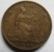 Load image into Gallery viewer, 1886 Queen Victoria Farthing Coin - Great Britain
