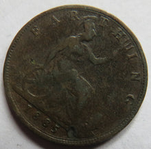 Load image into Gallery viewer, 1885 Queen Victoria Farthing Coin - Great Britain
