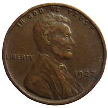 Load image into Gallery viewer, 1927 USA Lincoln One Cent Coin
