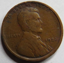 Load image into Gallery viewer, 1920 USA Lincoln One Cent Coin
