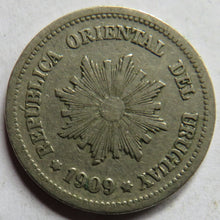 Load image into Gallery viewer, 1909 Uruguay 2 Centimos Coin
