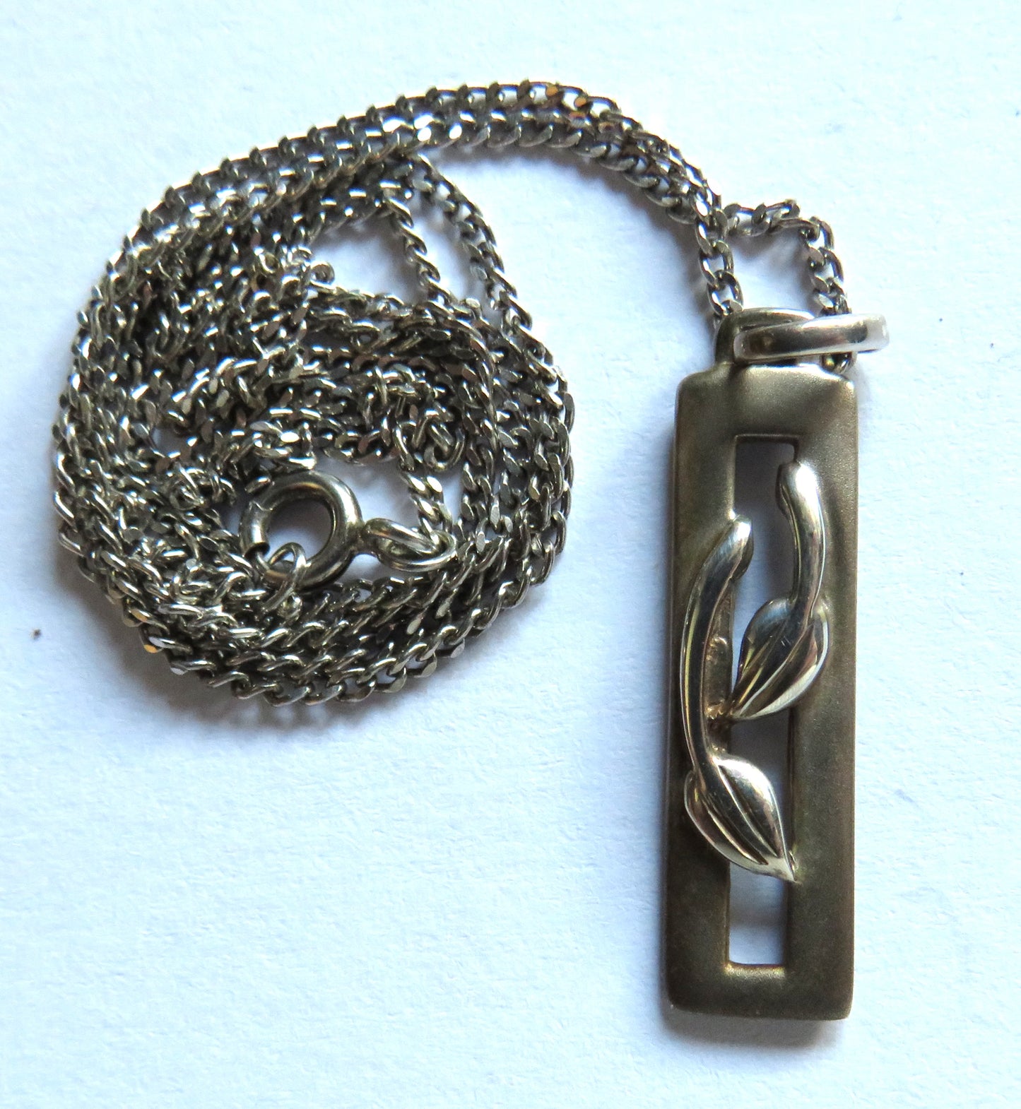 Stylish Sterling Silver Ladies Necklace & Pendant By Kit Heath In Style of Macintosh
