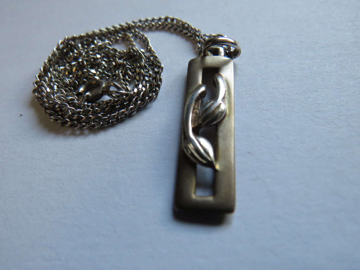 Stylish Sterling Silver Ladies Necklace & Pendant By Kit Heath In Style of Macintosh