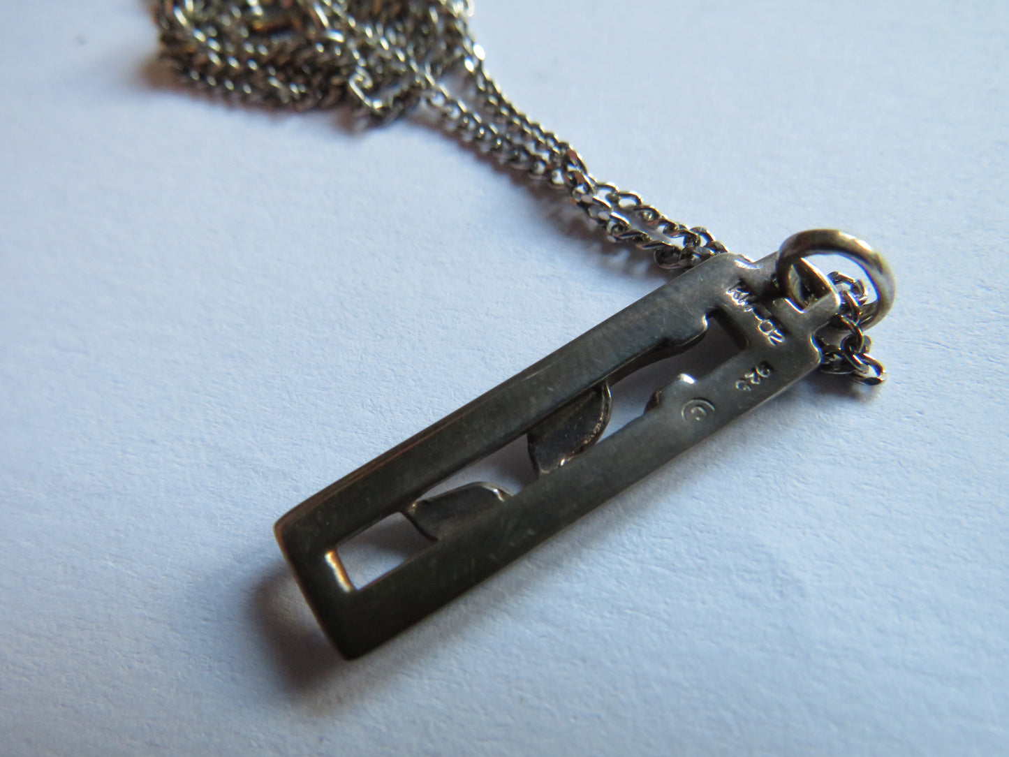 Stylish Sterling Silver Ladies Necklace & Pendant By Kit Heath In Style of Macintosh