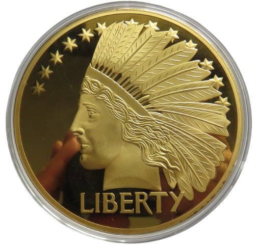 2014 - 1907 Indian Head Double Eagle Large Commemorative Coin / Medal 100mm