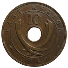 Load image into Gallery viewer, 1949 East Africa 10 Cents Coin
