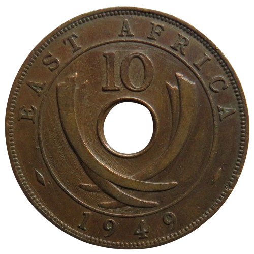 1949 East Africa 10 Cents Coin