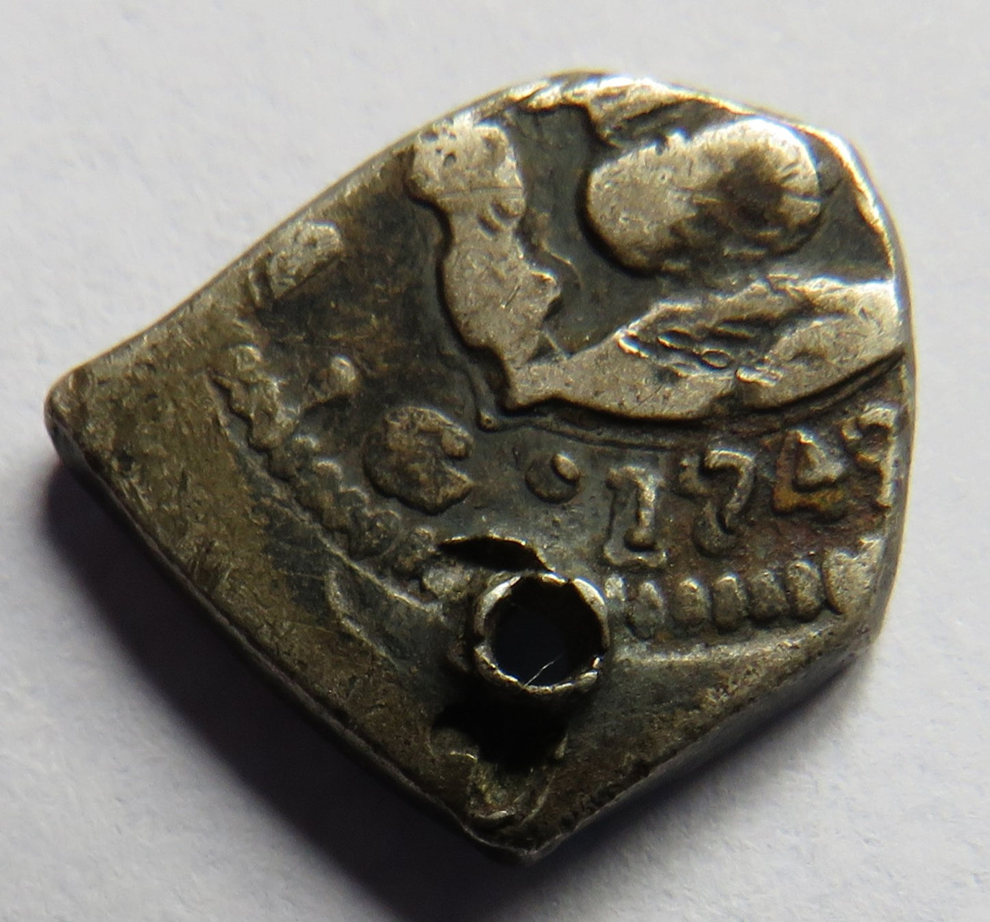 1749 Spanish Colonial Silver 1/2 Real Cob Cut Coin