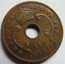 Load image into Gallery viewer, 1949 East Africa 10 Cents Coin
