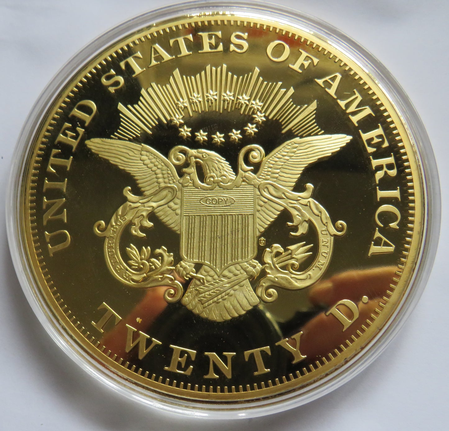 2014 - 1849 Liberty Head Double Eagle Large Commemorative Coin / Medal 100mm